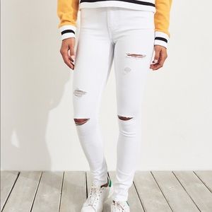 Hollister Ripped White Jeans